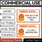 Editable Thanksgiving Turkey Says Virtual Brain Break Game Canva Template Slides