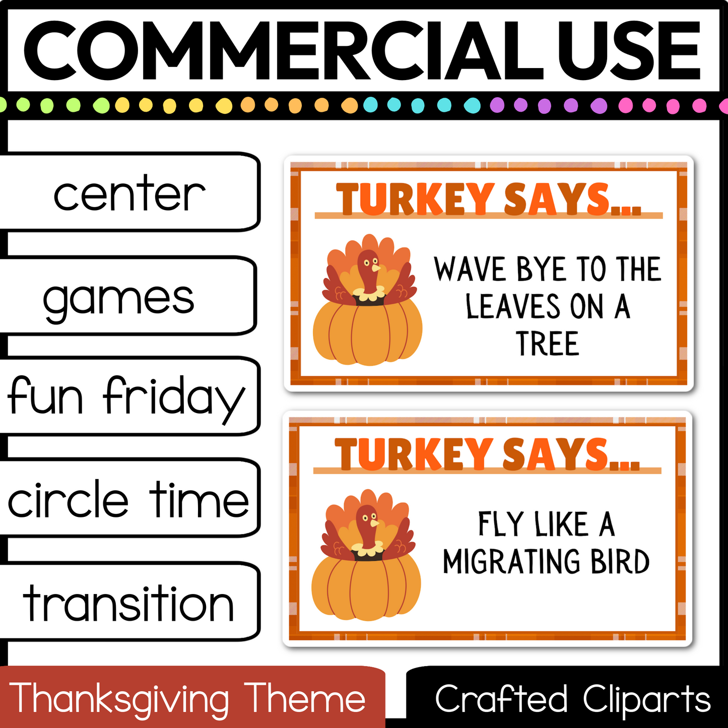 Editable Thanksgiving Turkey Says Virtual Brain Break Game Canva Template Slides