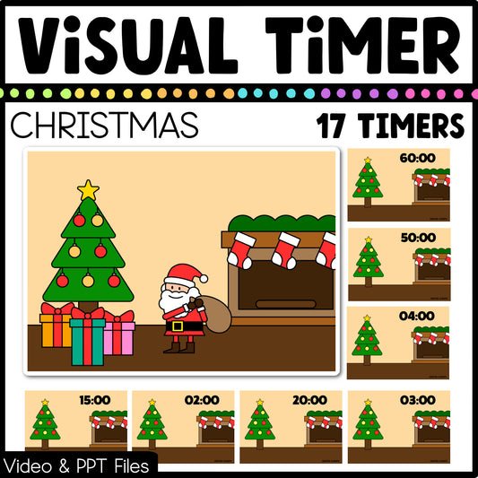 Christmas Visual Timer Countdown Classroom Management Tool Transition PPT Video
