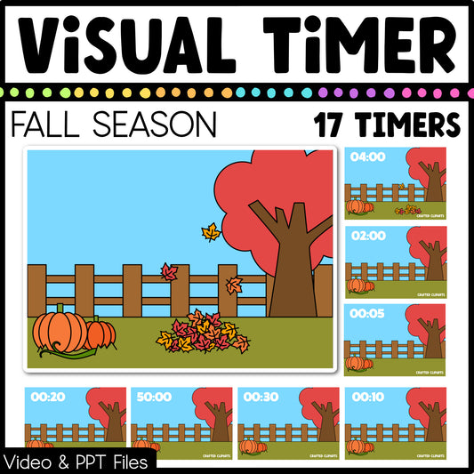 Fall Visual Timer Countdown Classroom Management Tool Transition PPT Video