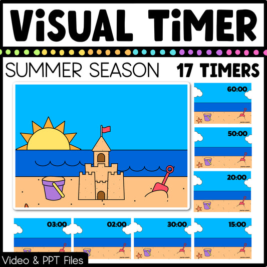 Summer Visual Timer Countdown Classroom Management Tool Transition PPT Video