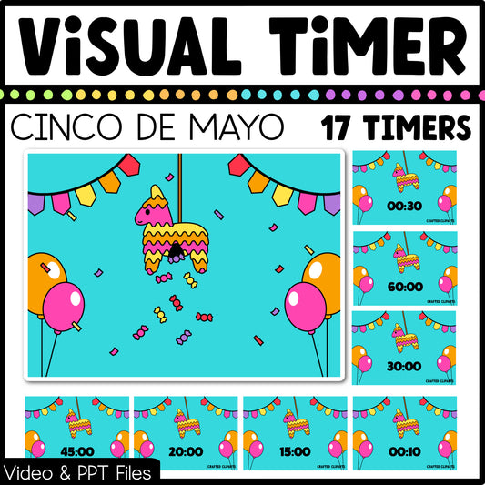 Cinco De Mayo Visual Timer Countdown Classroom Management Tool Fiesta Theme